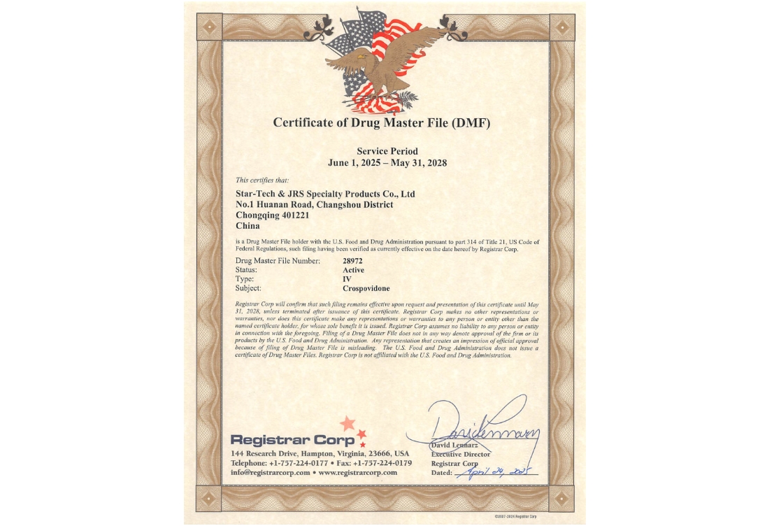 FDA DMF - CROSPOVIDONE