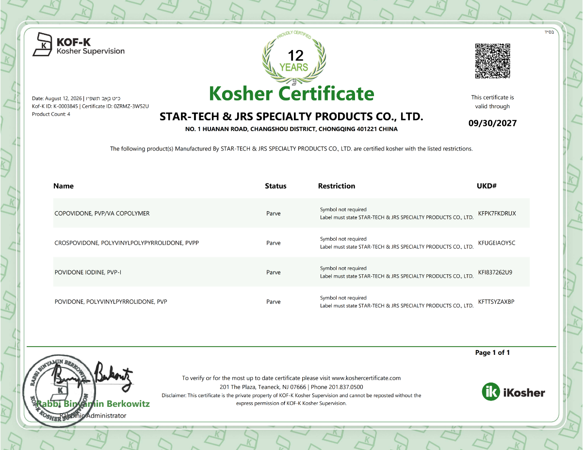 Kosher Certificate